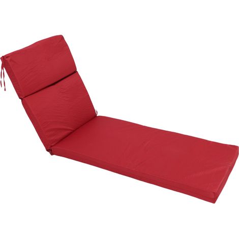 coussin pour transat et chaise longue 55x183x7.5cm polyester rembourrage épais en ouate PP confortable intérieur et extérieur (1/5)