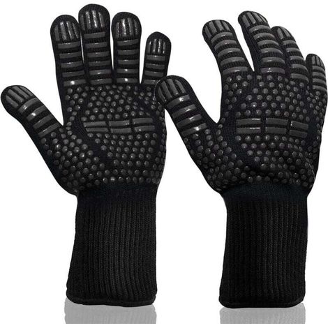 Gants De Four - Gants De Cuisine - Résistants Jusqu'à 800°C - Protection Anti-coupure Et Antidérapante - Pour Grill Et Four - Taille Unique (1/4)