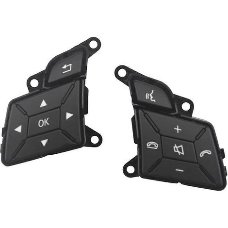 1 par de interruptores para volante de coche con Bluetooth, control de volumen de música y botón para teléfono para Mercedes-Benz Clase C/E C180 E200 GLK260 (1/5)