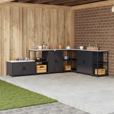 Armadietto per Stoccaggio in Cucina HATTEM Nero 60 x 50 x 92 cm vidaXL (1/5)