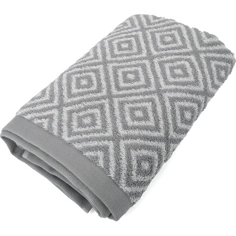 Serviette de toilette SYMETRIE coton Losanges (1/4)