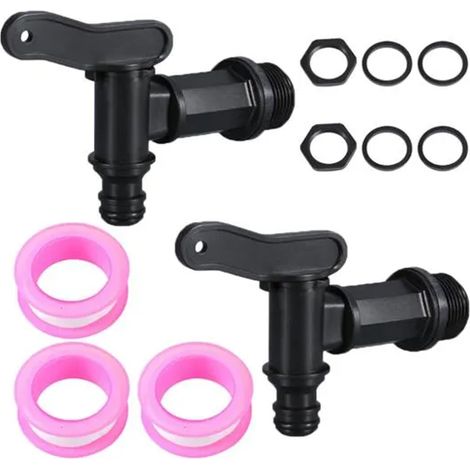 Robinet Ecoulement IBC - 3/4 Pouces - Pour Cuve Plastique - Eau de Pluie - 2 Pièces (1/5)