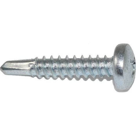 Self Drilling Screw 4.8 x 25mm Phillips Pan Head Zinc Pack of 100 (1/4)