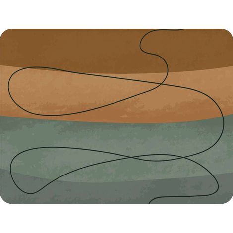 Alfombra de terciopelo Curvas 3 45x75cm - Mercurio