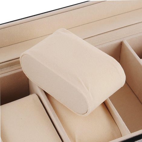 Paracity Top Large Jewelry Watch + Organizer Box with Black Leather Case, Watch Storage for Men and Women, Holds 10 Watches (1/5)