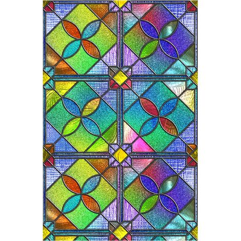 Film Pour Vitre - Film Anti-UV Statique Sans Colle - PVC Transparent Opacifiant - Pour Fenêtres Intérieures - 1 Pièce (1/5)