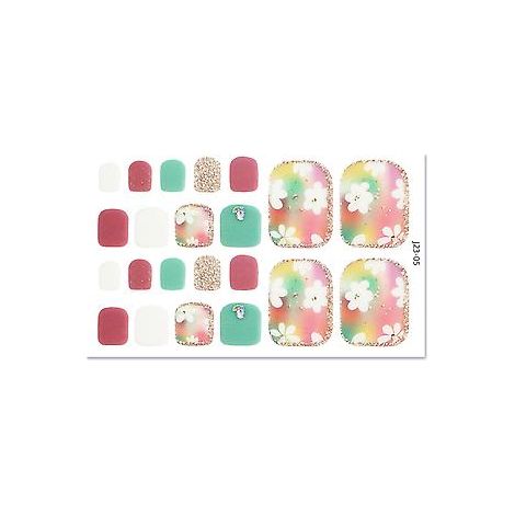 Glitzernde Zehennagel-Maniküre-Sticker, wasserfest, langanhaltend, Nagelpflaster für Frauen und Mädchen (J23 05) (1/5)