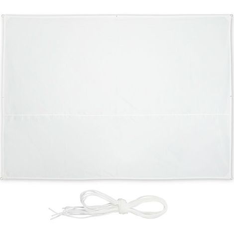 ACKERMAN Voile d’ombrage rectangulaire 2,5 x 3,5 m, imperméable et anti-UV, avec tendeurs, pour terrasse et balcon, couleur blanc (1/5)