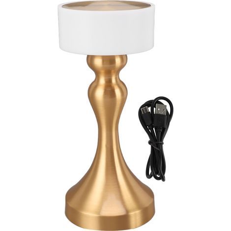 Table lamp with 3 continuously adjustable modes, wireless touch LED, metal bedside lamp for living room, kitchen, gold (1/5)