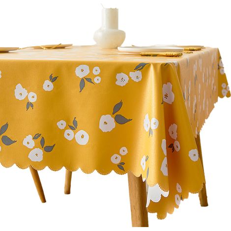 Nappe Ronde - Bord Élastique - Polyester Antidécoloration - Pour Table Ronde Intérieur Extérieur - Diamètre 150 Cm - Rouge Pêche (1/5)