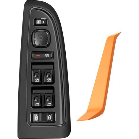 Interruptor Maestro Ventana Eléctrica Lado Conductor, Marco Negro con Interruptor Espejo Plegable, Compatible con Chevy Avalanche, Silverado, Tahoe, GMC Yukon, Cadillac Escalade 2003-2006 y H2-920-022