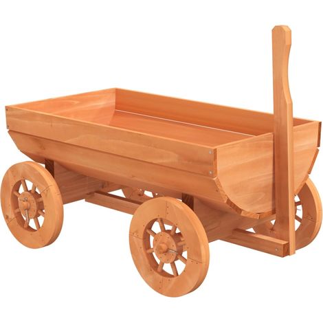 Chariot décoratif 70x43x54 cm bois massif de sapin