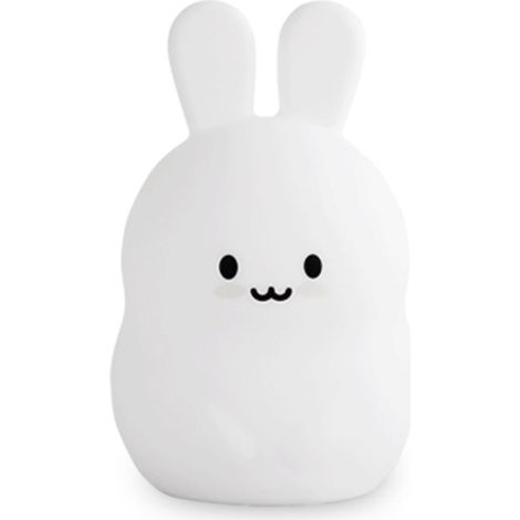 Lámpara de noche recargable por USB con forma de conejo de silicona, lámpara infantil, regalo adorable, luz suave. (1/5)