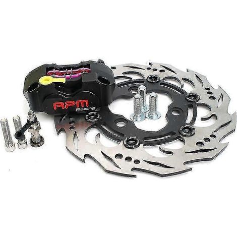 Frein Rpm, étrier 82 mm, disque 70 mm à 3 trous, montage radial, 4 pistons, pour vélo électrique Aerox Nitro BWS 100 Jog 50 (noir) (1/5)