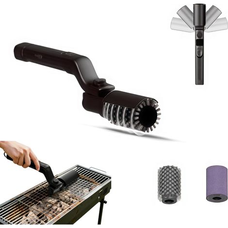 Spazzola elettrica rotante per griglia, spazzola per barbecue ricaricabile con 3 velocità, pulitore per griglia senza spazzole in acciaio inox 304, spazzola elettrica per griglia senza fili, autono... (1/5)