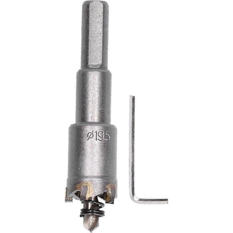 Outil de perçage et de coupe How Saw Drill For Opener en carbure TCT pour métal et bois, 19,5 mm (1/5)