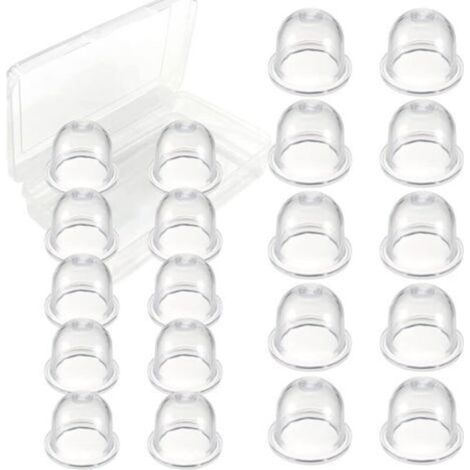 Petrol Primer Bulb 19 mm and 22 mm Universal for Chainsaws, String Trimmers, Blowers, Brush Cutters, Lawn Mowers (Transparent, 20 pieces) (1/5)