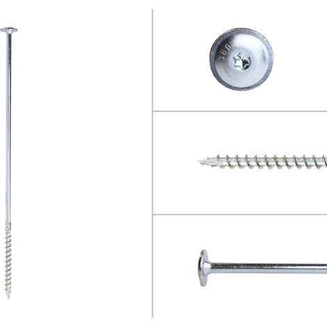 Tellerkopfschrauben Verzinkt 10 x 380 mm Torx 40 - Schachtel 25