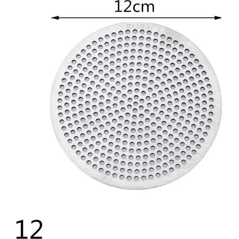 (12-12cm)1Pc Round 304 Stainless Steel Sink Strainer Drains Cover Hair Filter Kitchen Bathroom Balcony Toilet Sewer Isolation Net (1/4)