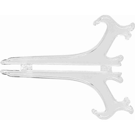 10 supports d'assiettes pliables en plastique blanc, cadres photo pour assiettes, présentoirs décoratifs. (1/5)