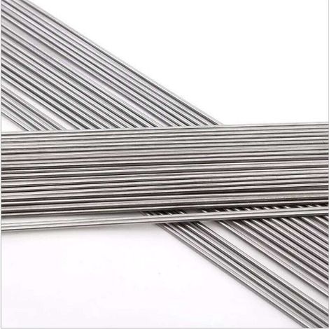 20 fils d'aluminium basse température, fil TIG, fil d'aluminium, 3,2 x 330 mm - Électrodes de soudage à l'arc en acier inoxydable - Emballage blister de baguettes revêtues (20 pièces) (1/2)
