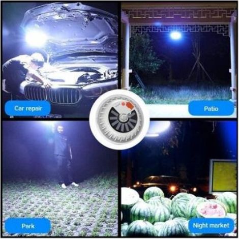 Lampe De Camping Solaire - 120 LED + 10 LED Solaires - Étanchéité IPX7 - Fonction Power Bank USB - 200 Lm - Jusqu'à 48 H Autonomie - 1 Pièce (1/5)