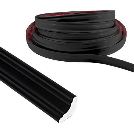 Black Quadrant Trim, Flexible Skirting Board Coving for Ceilings Plastic Tile Trim Worktop Edging Strip for Wall Ceiling Cabinet Countertop Floor Edges and Corners Decoration(129mm-2.5m, 4.6mm Thick)