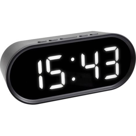 TFA Dostmann 60.2025.01 reloj despertador digital negro diseño moderno