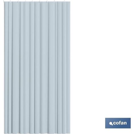 Lissabon-blauer Duschvorhang aus Polyester, 220 x 200