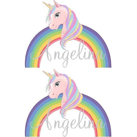 2 autocollants licorne arc-en-ciel (1/3)