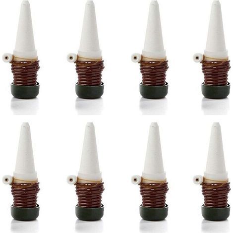 Système d'arrosage automatique goutte à goutte avec sondes auto-céramiques Pointes de plantes d'intérieur pour arroser bonsaï, plantes, fleurs par , Lot de 8 (1/5)