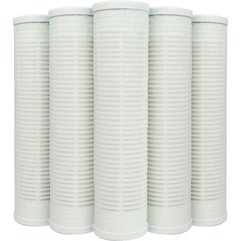 Kit De 5 Cartuchos De Tela Lavables 60µm - 9"3/4 Para Portafiltro De Agua