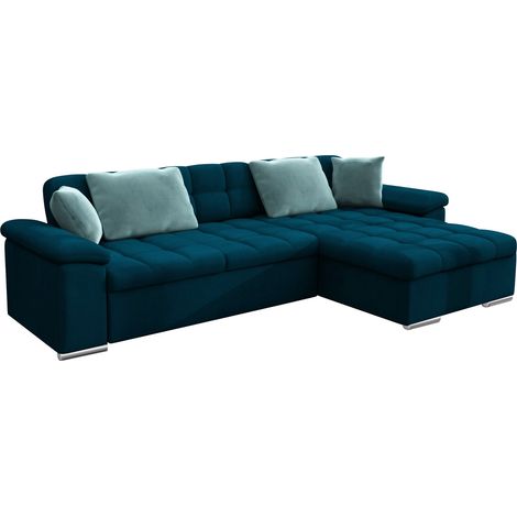 Canapé d'angle Comfivo Mica II, Venus Velvet 2911 + Prestige 2771, Disponible, 280x160x76cm, 0