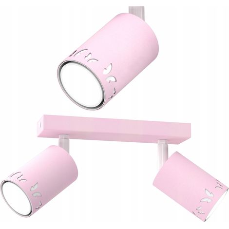 Kinder-Deckenleuchte, LED-Lampe für Mädchen, GU10, Schmetterlinge, rosa (1/5)
