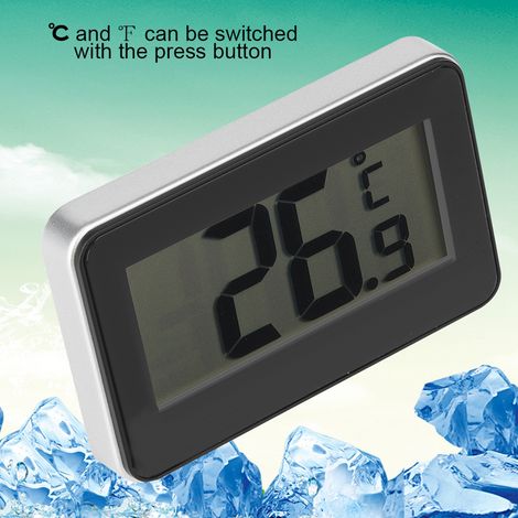 Thermomètre numérique étanche pour frigo et congélateur, haute précision, couleur noire
