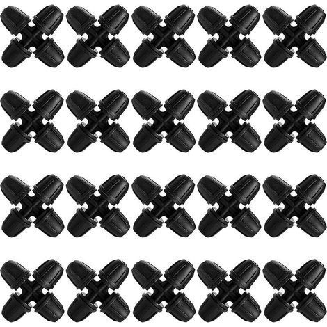 20 pezzi di raccordi per irrigazione a goccia da 4/7 mm, irrigazione a goccia a 4 vie con connettori di bloccaggio, connettori per tubo di bloccaggio, per giardino, prato (1/5)