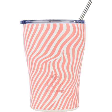 350 ml Soft Ripple Thermobecher mit Strohhalm