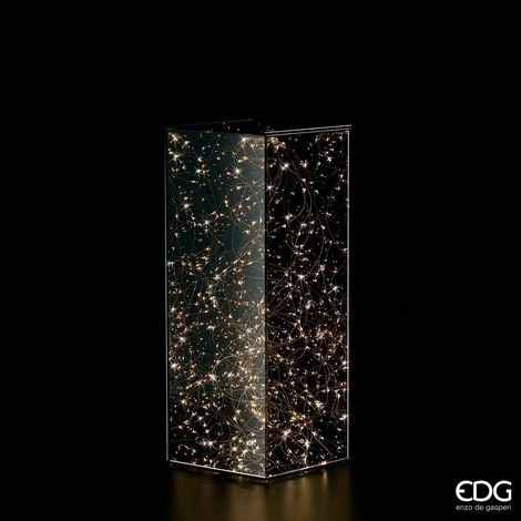 EDG Enzo De Gasperi Teca Colonna Natale con 150 Led H 50 Cm 20 x 20 Cm Grey (1/3)