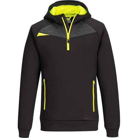 Dx4 - Felpa con cappuccio con zip - XL - Nero - Portwest