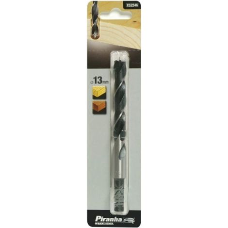 BLACK DECKER - PIRANHA - PUNTA PROFESSIONALE PER TRAPANI - ELICOIDALE PER LEGNO - Ø13MMx160MM