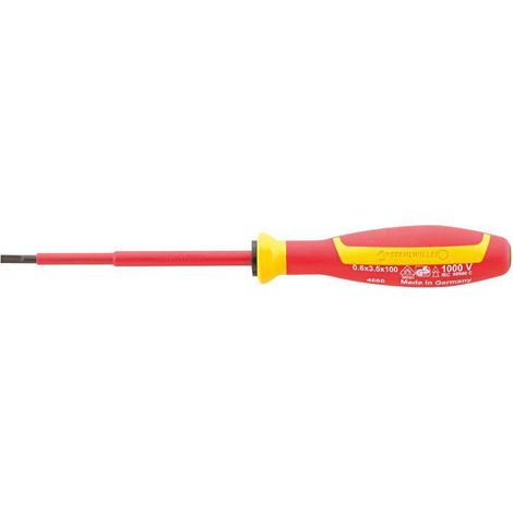 STAHLWILLE 4660 VDE 2 0,5X 3,0X100 VDE SCHLITZSCHRAUBENDREHER MIT DRALL-GRIFF TOURNEVIS POUR VIS À FENTE 46603030 (1/3)