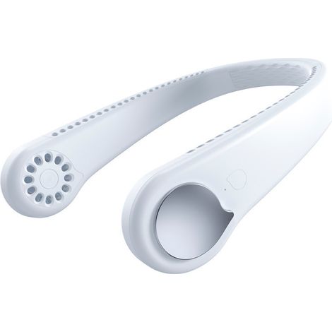 Ventilateur de cou portable sans pales avec flux d'air à 360°, mini ventilateur électrique rechargeable par USB, ventilateur de cou mains libres-AquaForge (1/5)