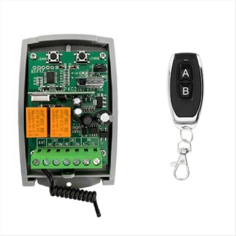Récepteur Porte De Garage - Wi-Fi Tuya - 2 Canaux - 7 À 32 V Cc/Ca - Code Tournant 433 Mhz - 1 Pièce (1/5)