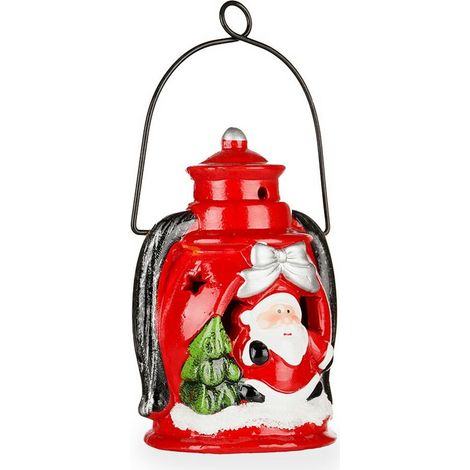 Dekofigur Weihnachtsmann 8,3 x 16 x 8,5 cm rot Keramik white