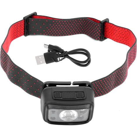 Lampe frontale de vélo LED T601, rechargeable par USB, idéale pour le camping et la pêche. Lampe torche à induction intelligente. (1/5)