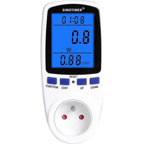 Wattmètre. moniteur de consommation électrique. compteur d'énergie sur prise. testeur de puissance/watt/tension/courant. protection contre les surcharges (1/5)