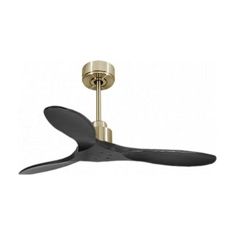 Tenerife de KlassFan - Super destratificateur et ventilateur DC 106 cm Laiton pales bois noir sans Lumière idéal 15 à 20 m² (1/5)