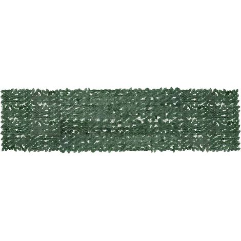 Balkon-Sichtschutz mit Dunkelgrünen Blättern 400x100 cm