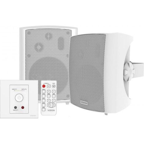 Vision TC3-AMP+SP-1800 altoparlante 3-vie Bianco Cablato 50 W (Vision Techconnect SP-1800+TC3-AMP - Audio system - 50 Watt [Total] - white)