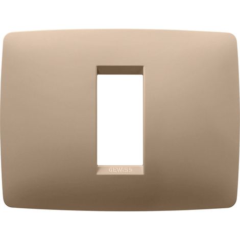 PLAQUE ONE RECTANGULAIRE 1P CUIVRE DOUX GEWISS GW16101VX